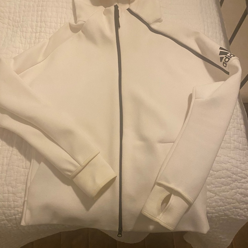 adidas white women’s hoodie. Large